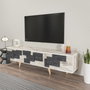 Hanah Home Soporte de TV Blanco y Mármol